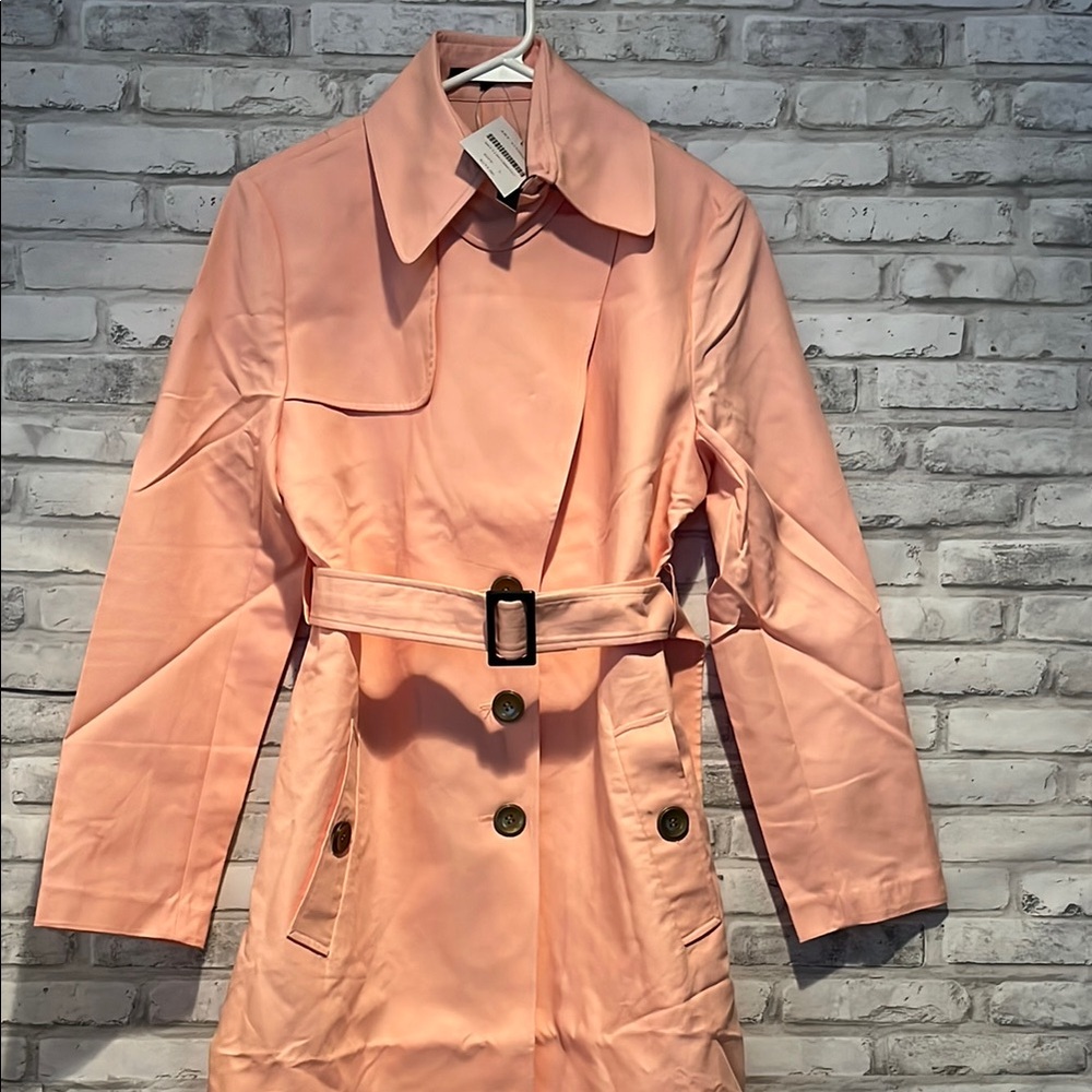 Vintage Seven City Women's Pink Trench Coat XL new
